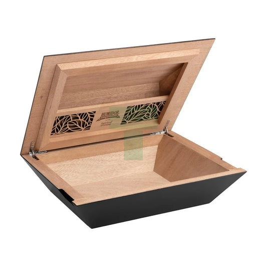 Aria Desktop 40-80 Cg Count. Humidor, Matte Black