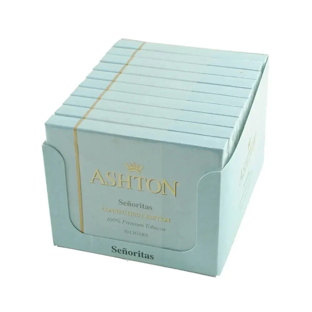 Ashton Small Cigars Mini Cigarillos Connecticut - Blue Box