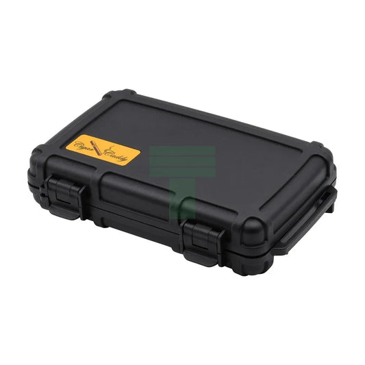 Cigar Caddy 5ct. Black Waterproof Travel Humidor - Extra Wide 5 ct.