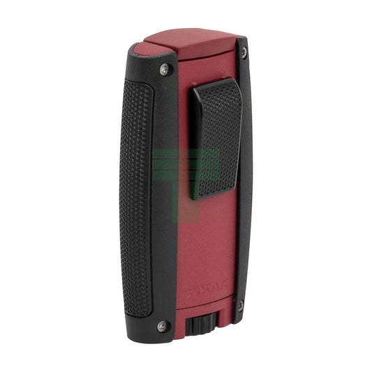 Turismo Double Torch Lighter, Matte Red