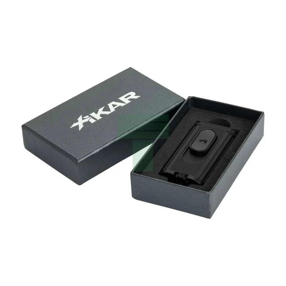 Xikar Hedron Lighter, Xkhd-1001 Hybrid Jet/Soft Flame Black