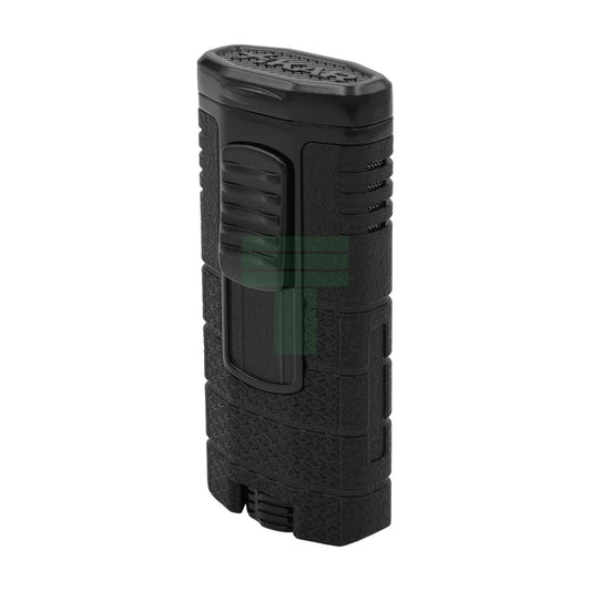 Xikar Tactical Triple Jet Lighter, Black/Black