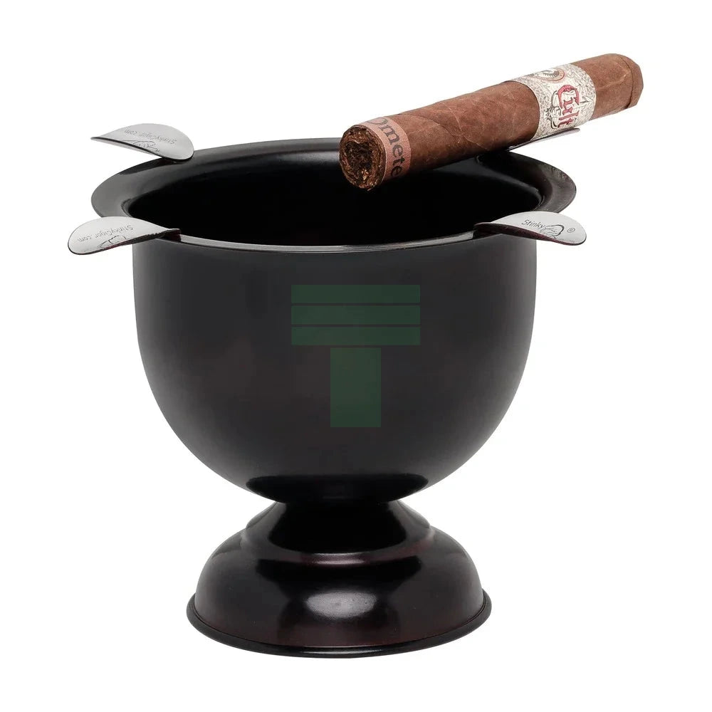 4 Stirrup Tall Stinky Ashtray, Cherry Black Antique