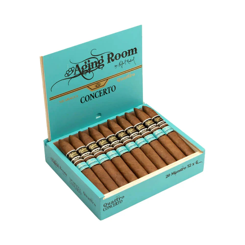 Aging Room Quattro Nicaragua Concerto Maestro Torpedo Open Box