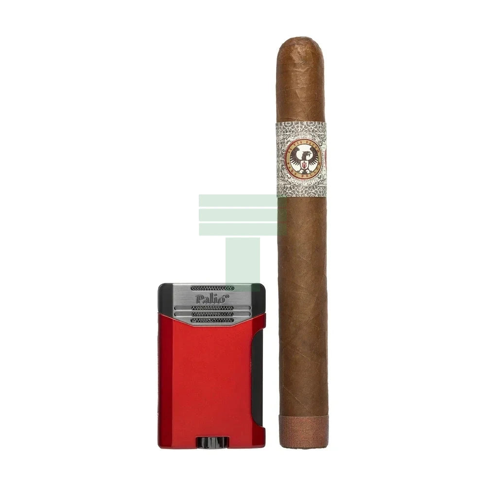 Antares Double Jet Side Squeeze Lighter, Red