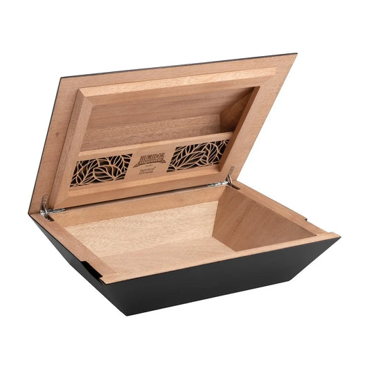 Aria Desktop 40-80 Cg Count. Humidor, Matte Black