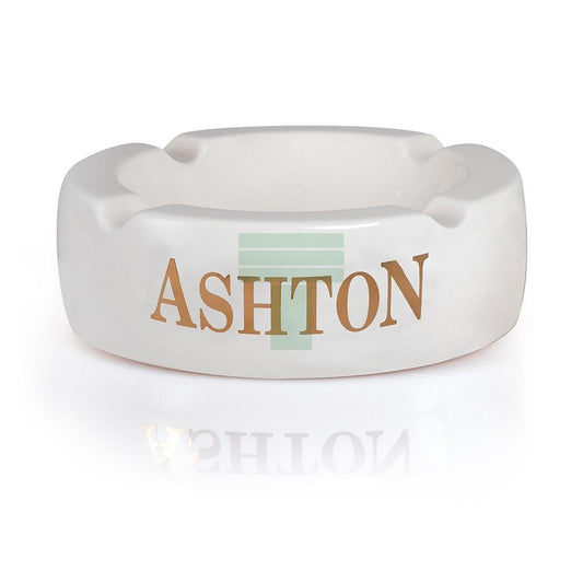 Ashton 4 Cigar White Ceramic Ashtray Large