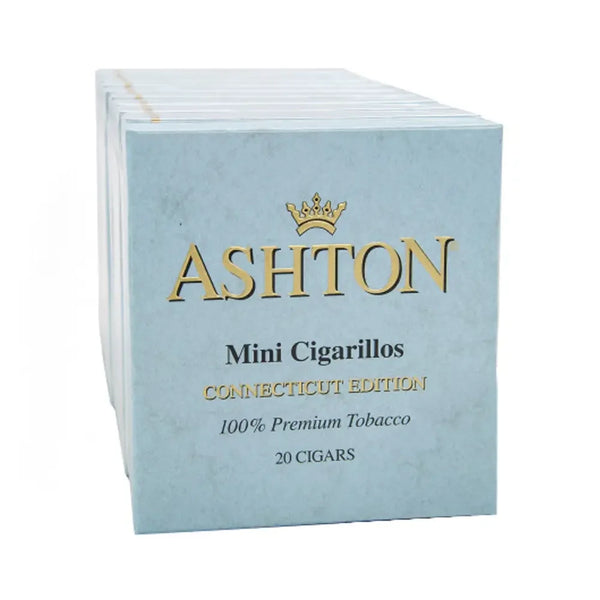 Ashton Small Cigars Mini Cigarillos Connecticut - Blue Box