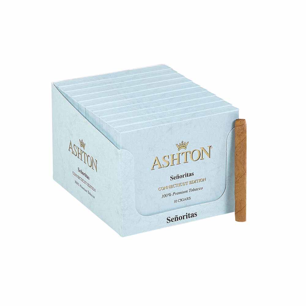 Ashton Small Cigars Senoritas Connecticut - Blue Box Ashton