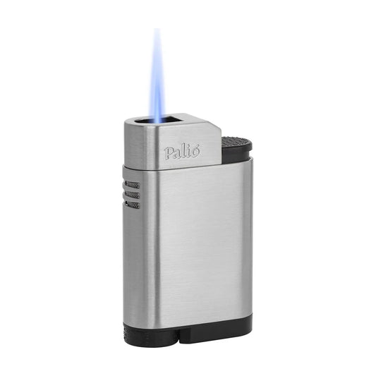 Balista Tabletop Single Jet Flame Lighter, Silver