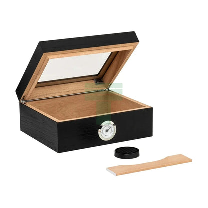 Capri Glasstop - Black Oak