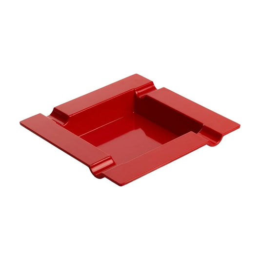 Cigar Ashtray 4 Count, Square Melamine, Red