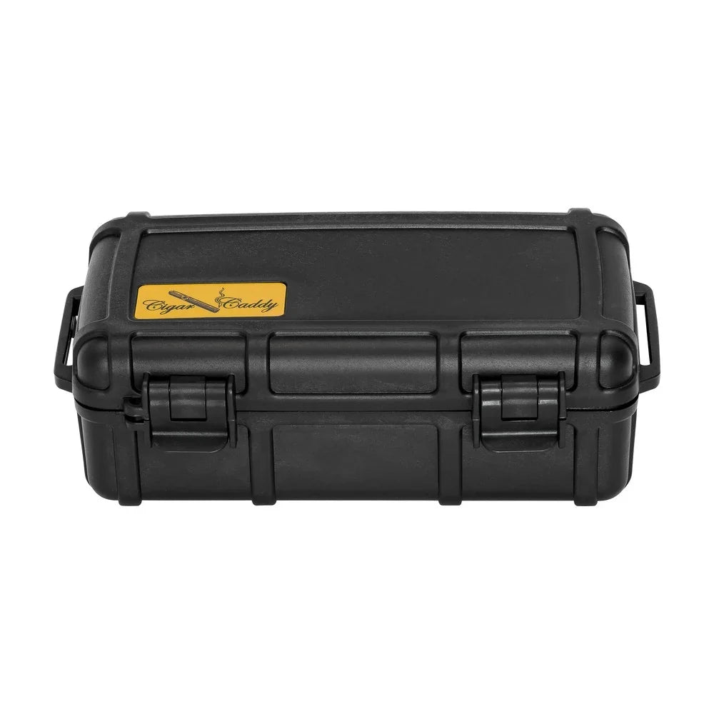 Cigar Caddy 10 Count Black Waterproof Travel Humidor