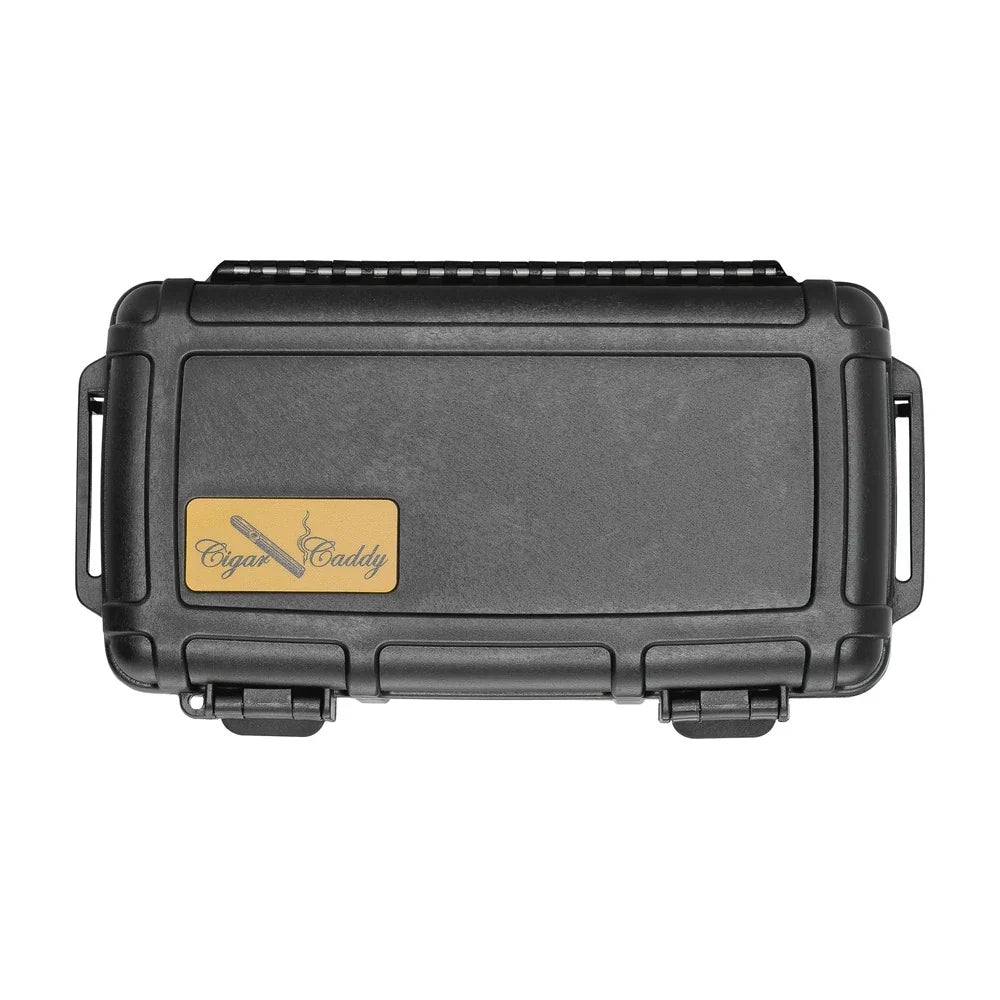 Cigar Caddy 10 Count Black Waterproof Travel Humidor
