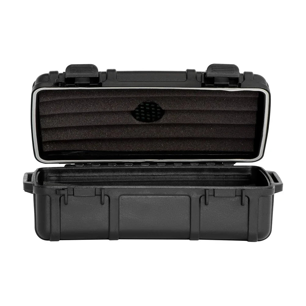 Cigar Caddy 10 Count Black Waterproof Travel Humidor