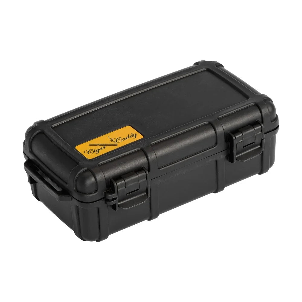 Cigar Caddy 10 Count Black Waterproof Travel Humidor