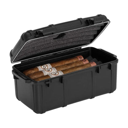 Cigar Caddy 15 Count Black Waterproof Travel Humidor
