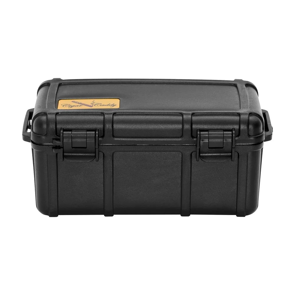 Cigar Caddy 15 Count Black Waterproof Travel Humidor