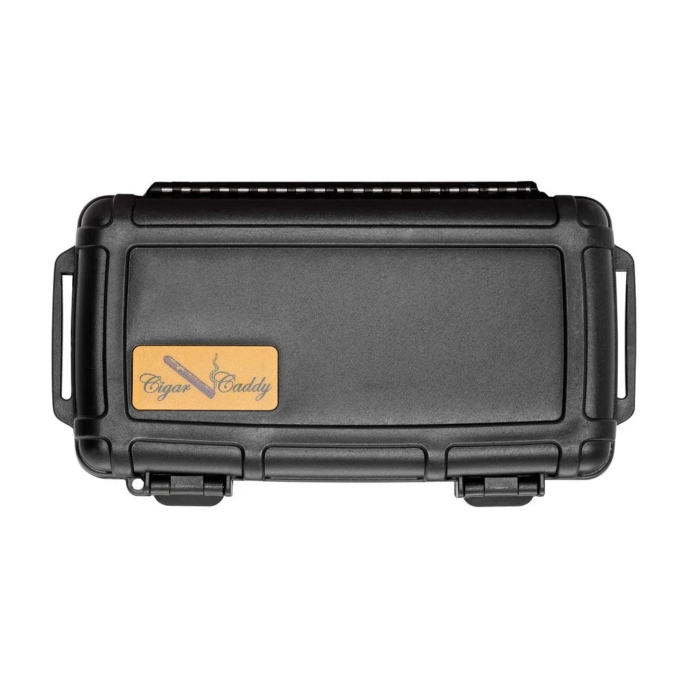 Cigar Caddy 15 Count Black Waterproof Travel Humidor