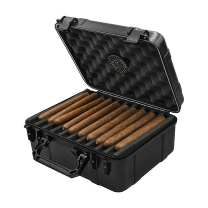 Cigar Caddy 40 Count Black Waterproof Travel Humidor