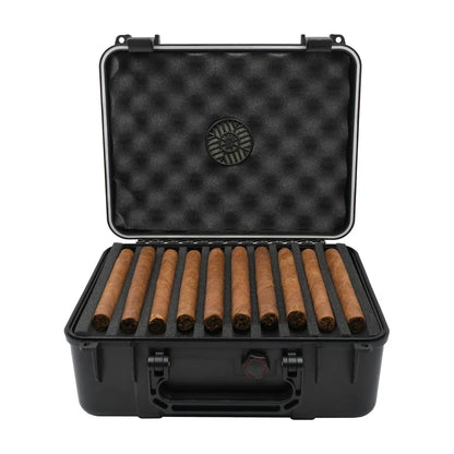 Cigar Caddy 40 Count Black Waterproof Travel Humidor