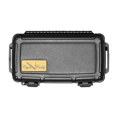 Cigar Caddy 5 Count Black Waterproof Travel Humidor