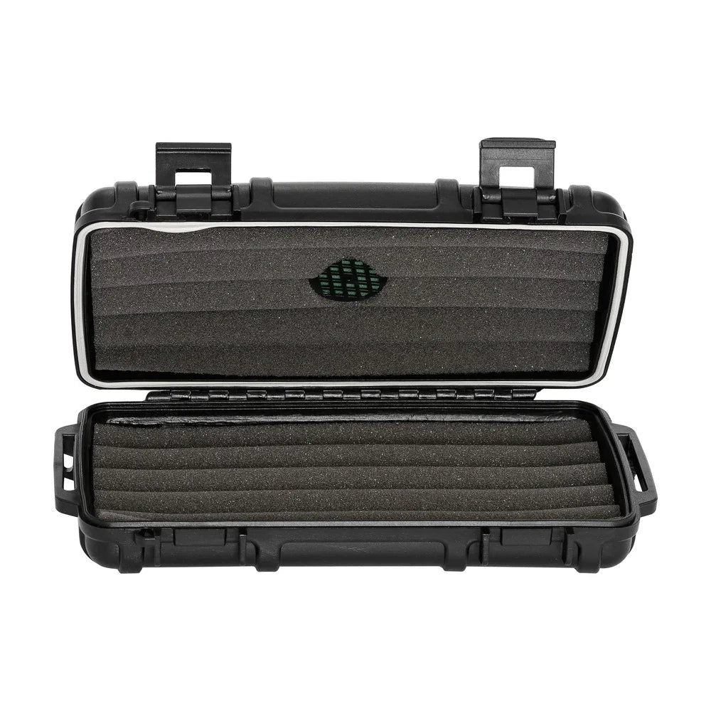 Cigar Caddy 5 Count Black Waterproof Travel Humidor