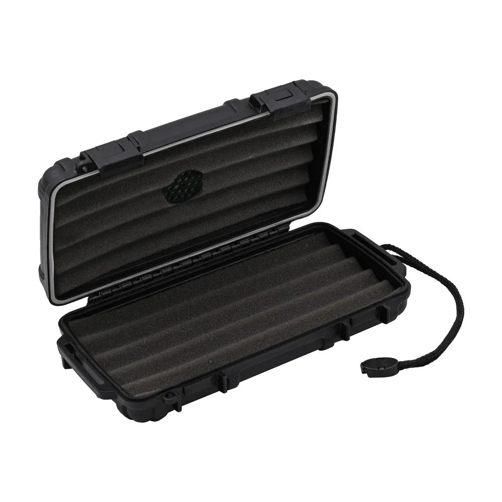 Cigar Caddy 5 Count Black Waterproof Travel Humidor