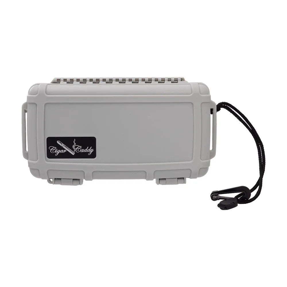 Cigar Caddy 5 Count Light Gray Waterproof Travel Humidor