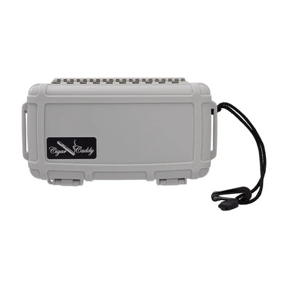 Cigar Caddy 5 Count Light Gray Waterproof Travel Humidor