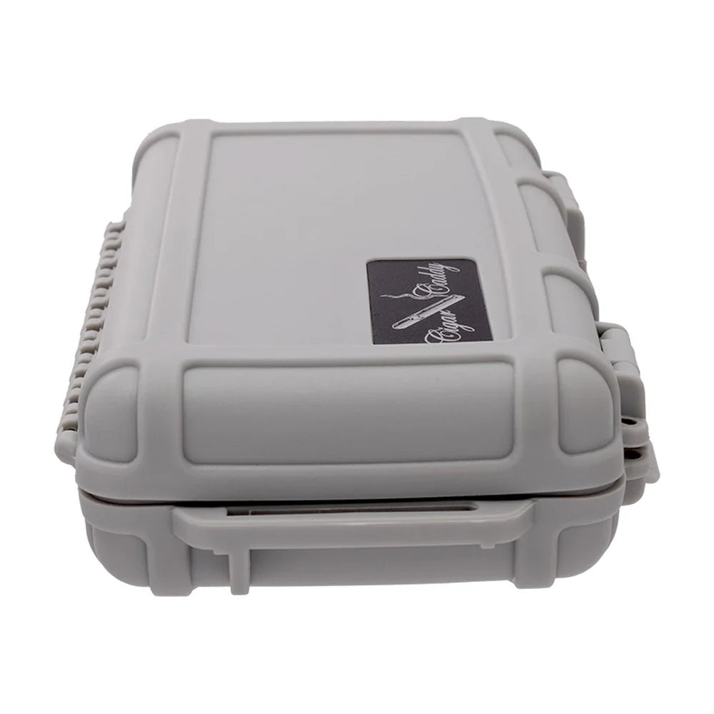 Cigar Caddy 5 Count Light Gray Waterproof Travel Humidor