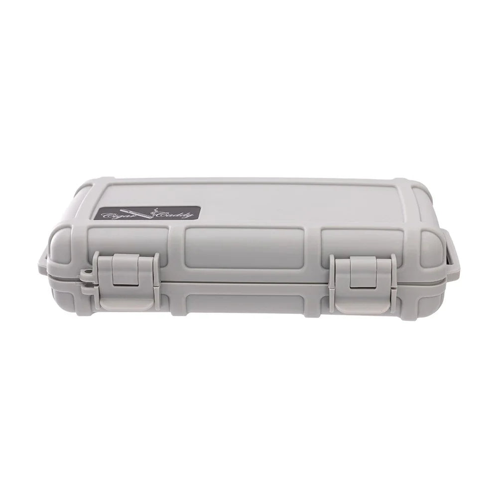 Cigar Caddy 5 Count Light Gray Waterproof Travel Humidor