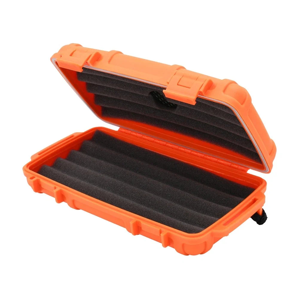 Cigar Caddy 5 Count Orange Waterproof Travel Humidor