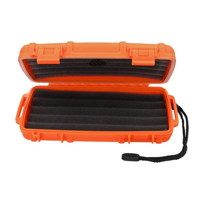 Cigar Caddy 5 Count Orange Waterproof Travel Humidor