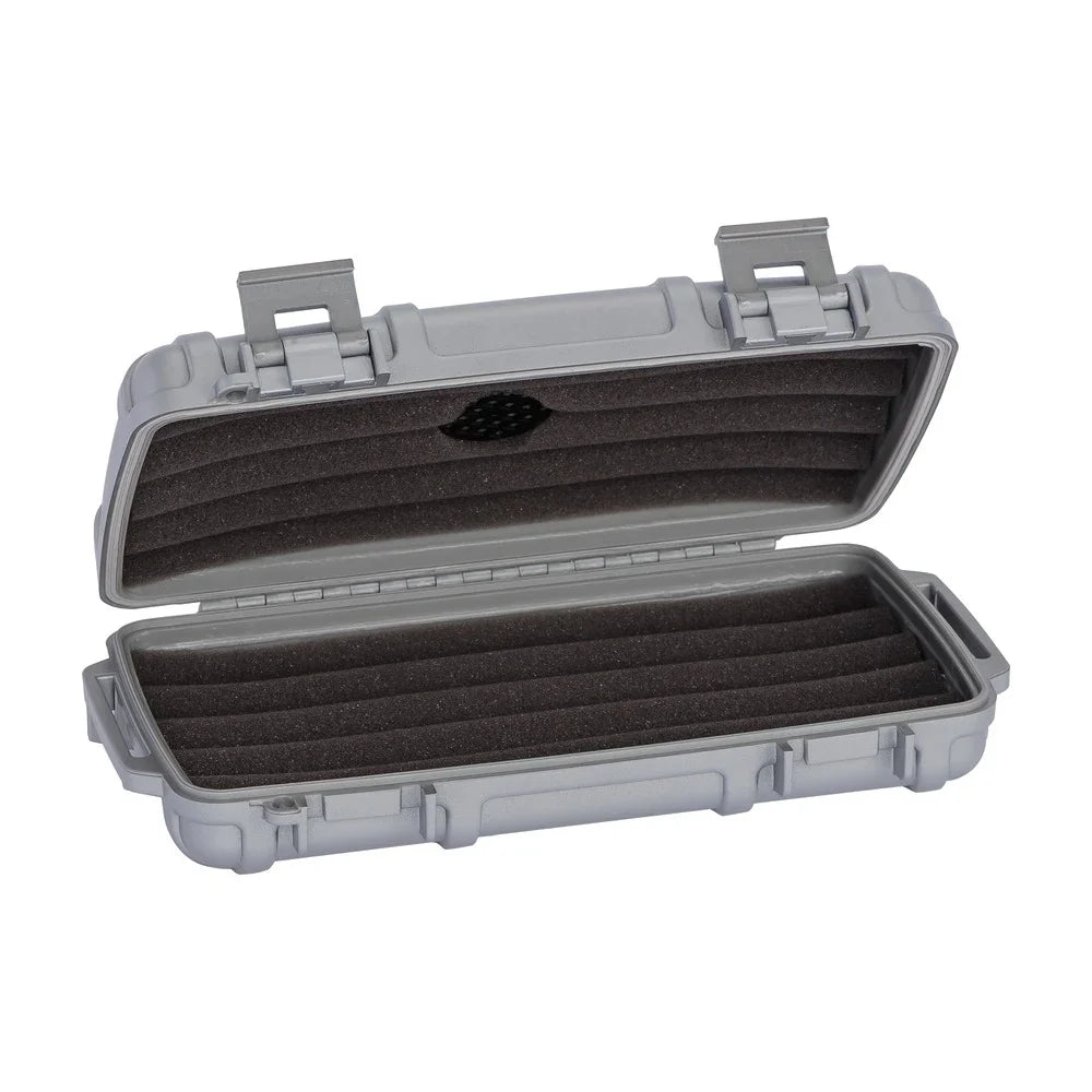 Cigar Caddy 5 Count Silver Waterproof Travel Humidor