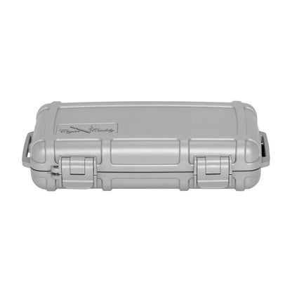 Cigar Caddy 5 Count Silver Waterproof Travel Humidor