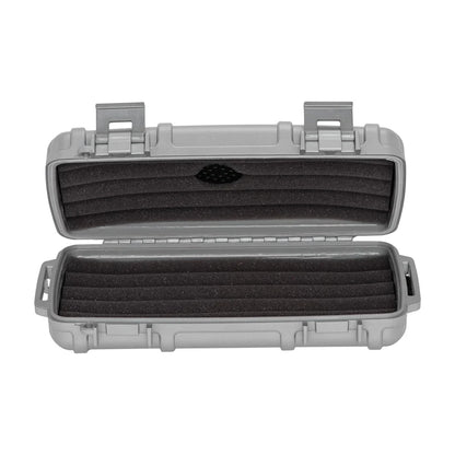 Cigar Caddy 5 Count Silver Waterproof Travel Humidor
