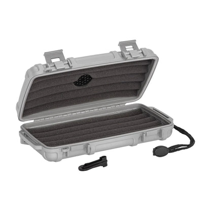 Cigar Caddy 5 Count Silver Waterproof Travel Humidor