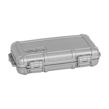 Cigar Caddy 5 Count Silver Waterproof Travel Humidor