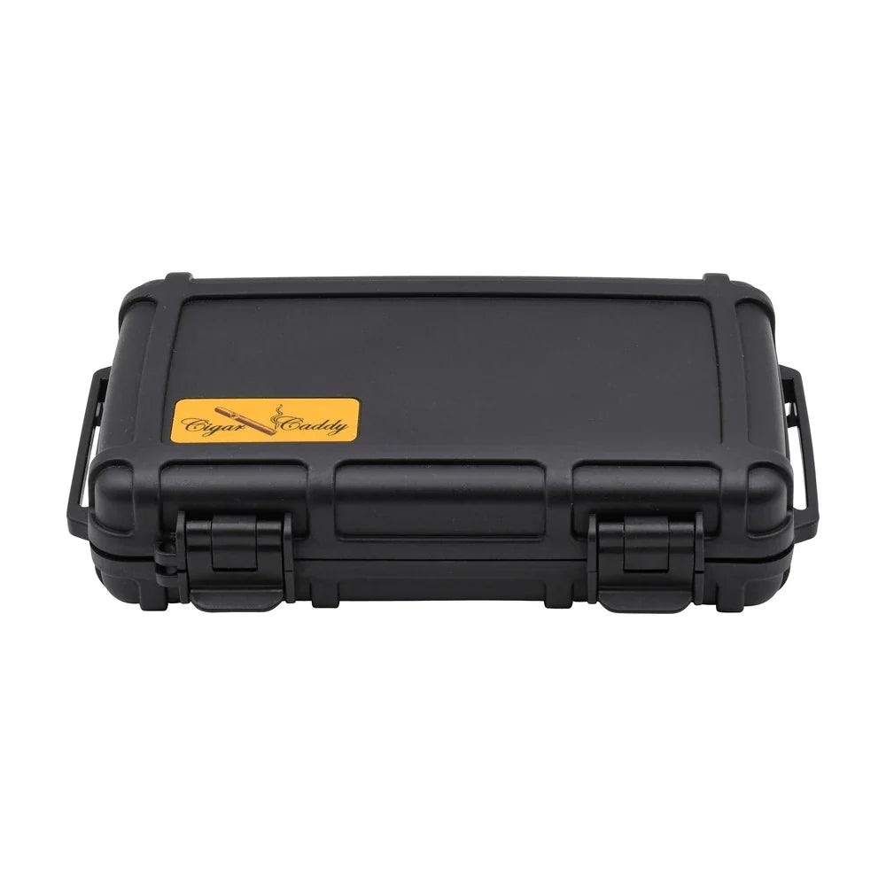 Cigar Caddy 5ct. Black Waterproof Travel Humidor - Extra Wide