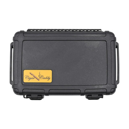 Cigar Caddy 5ct. Black Waterproof Travel Humidor - Extra Wide