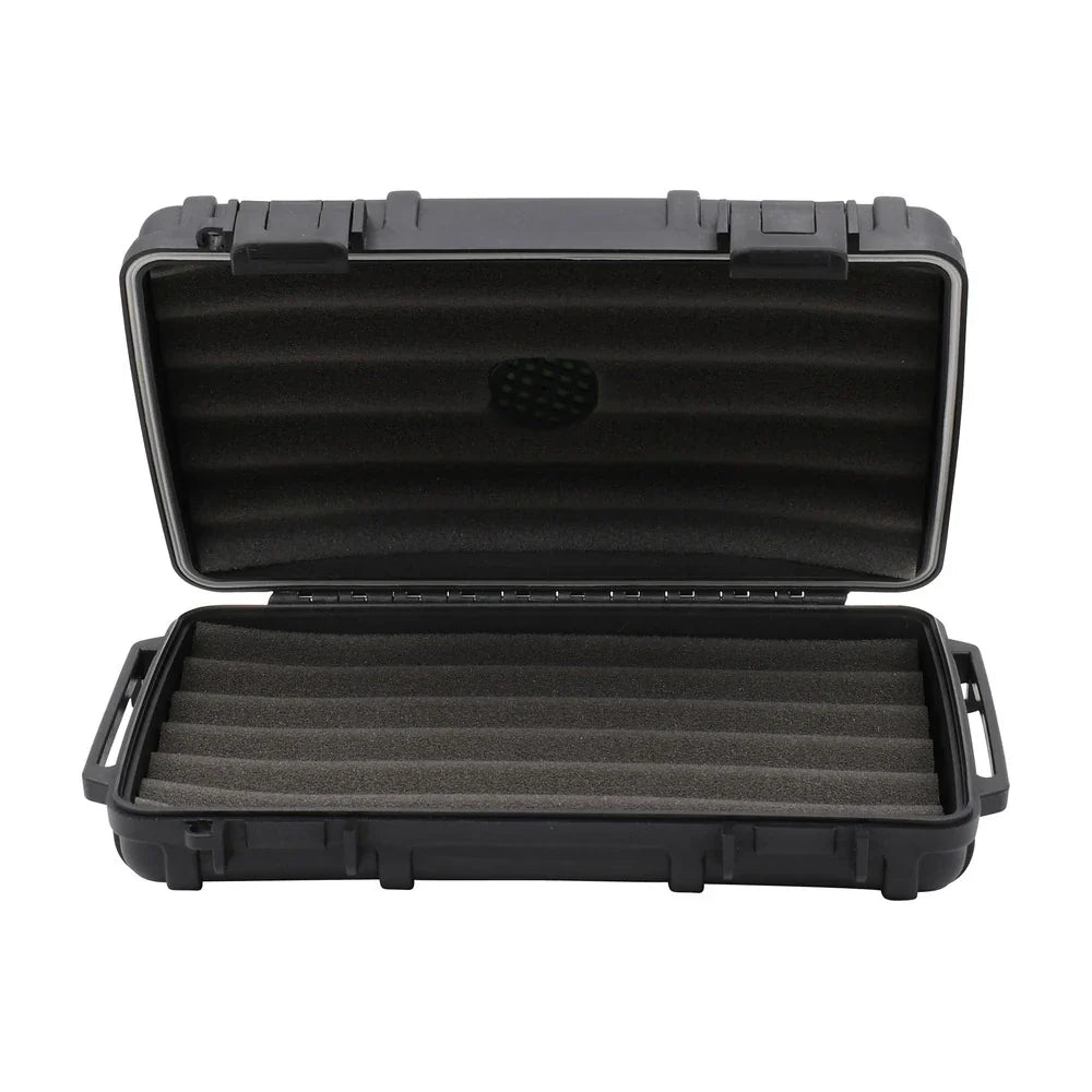 Cigar Caddy 5ct. Black Waterproof Travel Humidor - Extra Wide