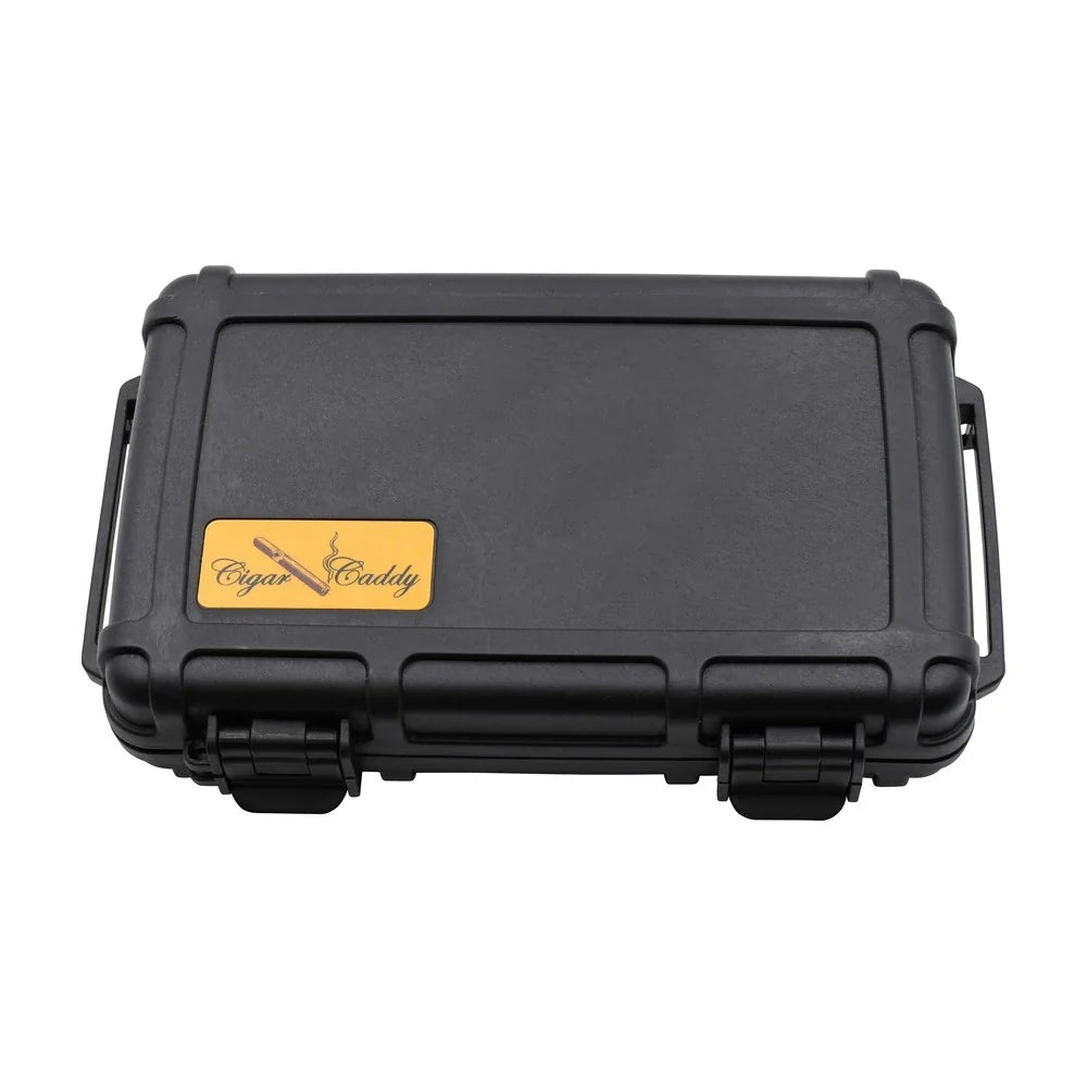 Cigar Caddy 5ct. Black Waterproof Travel Humidor - Extra Wide