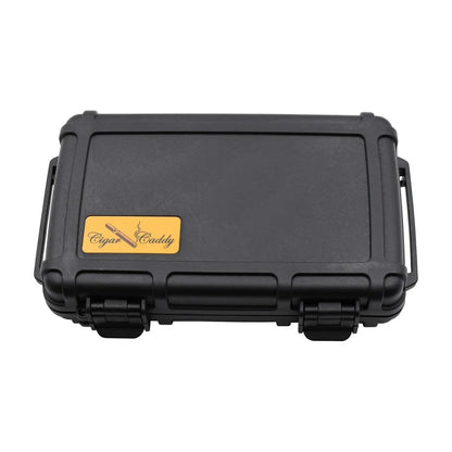 Cigar Caddy 5ct. Black Waterproof Travel Humidor - Extra Wide