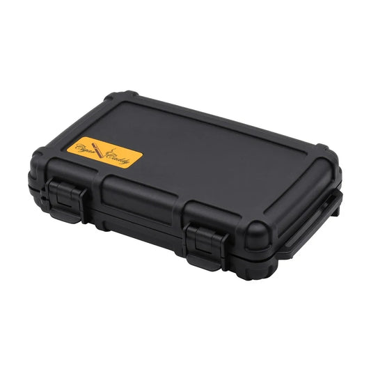 Cigar Caddy 5ct. Black Waterproof Travel Humidor - Extra Wide