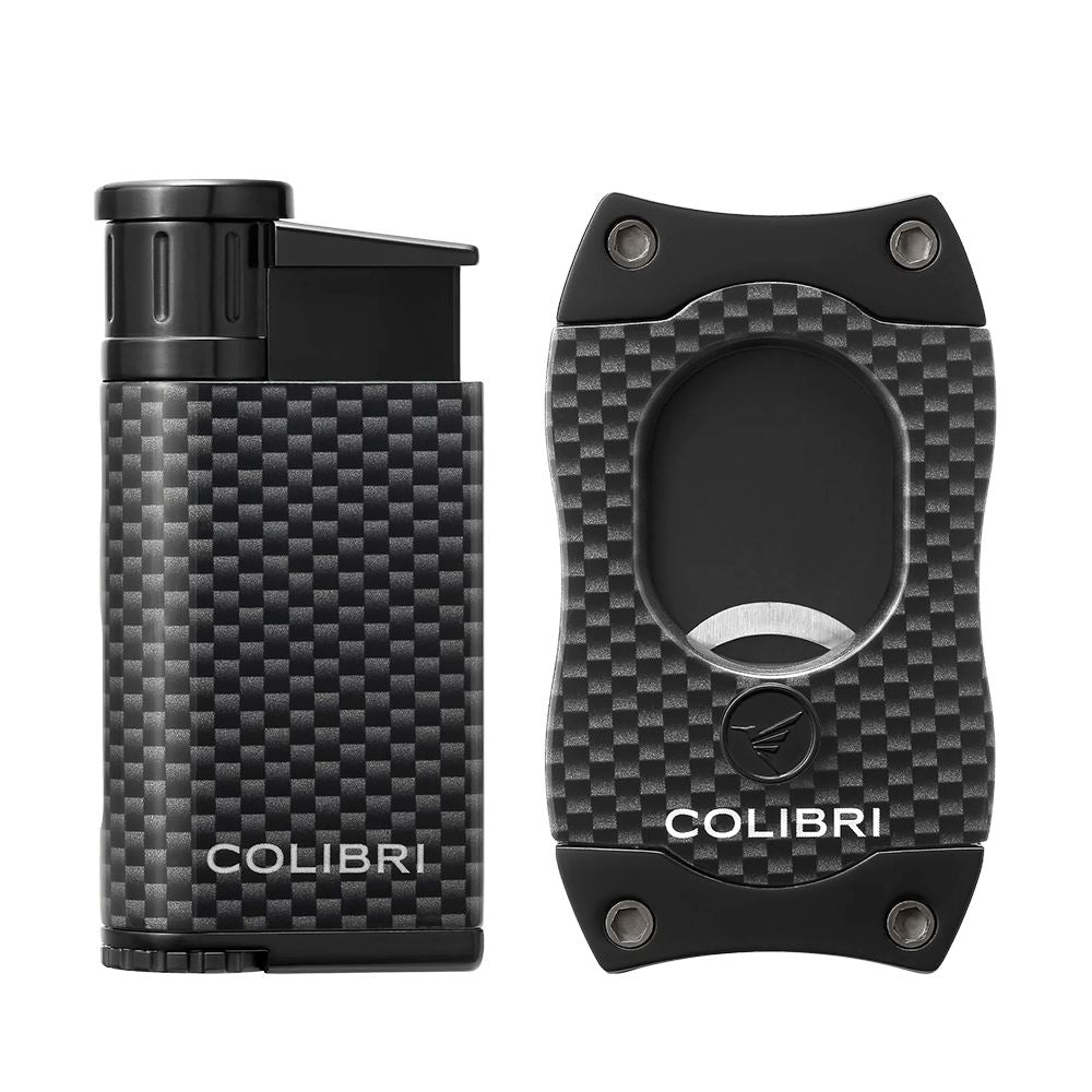 Colibri EVO Carbon Fiber Lighter + S-Cut Gift Set