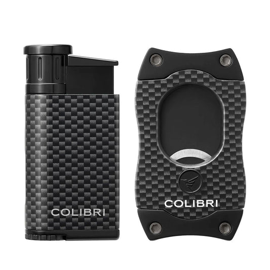 Colibri EVO Carbon Fiber Lighter + S-Cut Gift Set