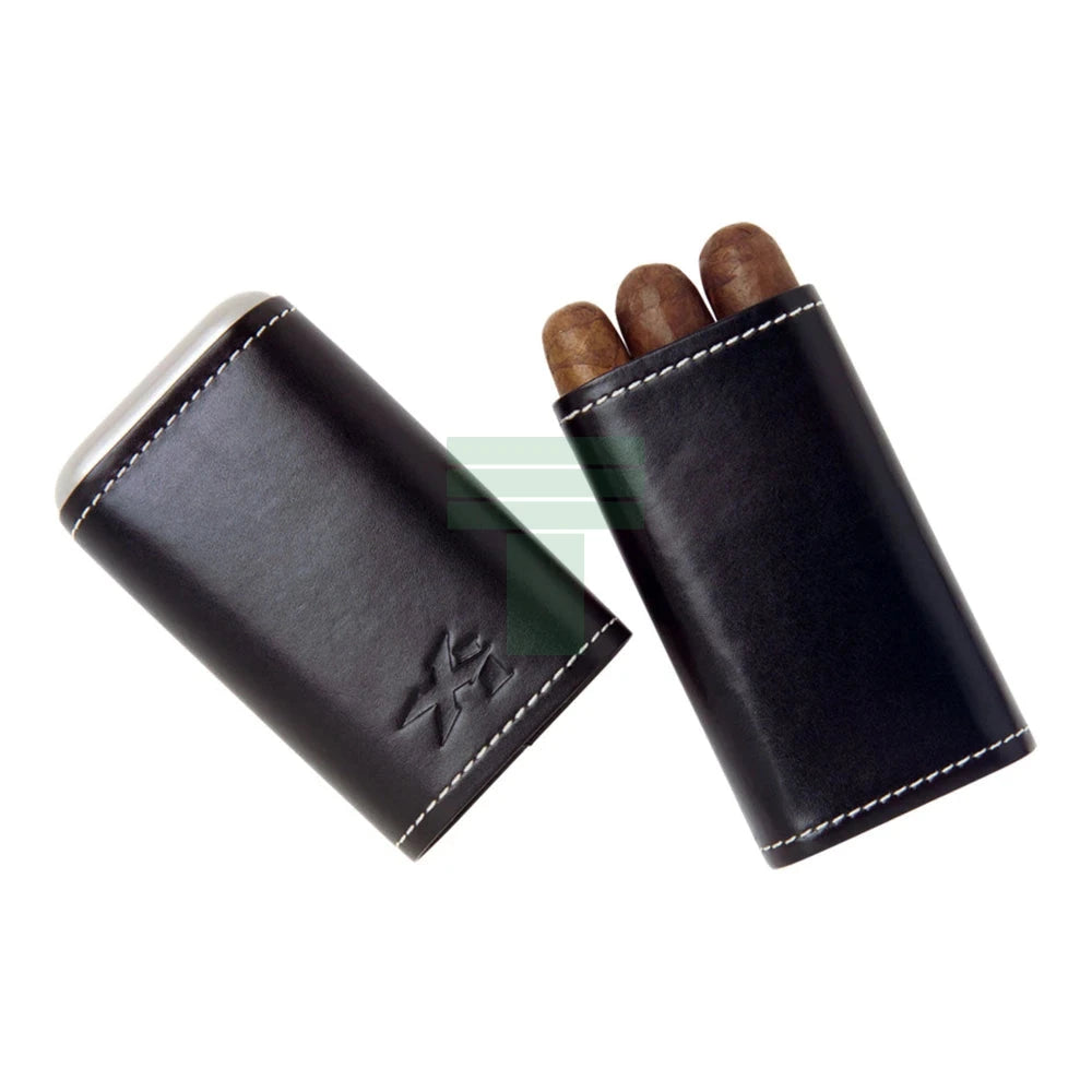 Envoy Triple Cigar Case, Black