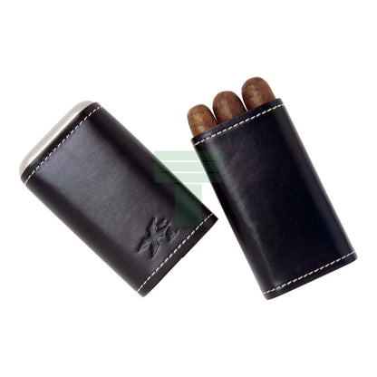 Envoy Triple Cigar Case, Black