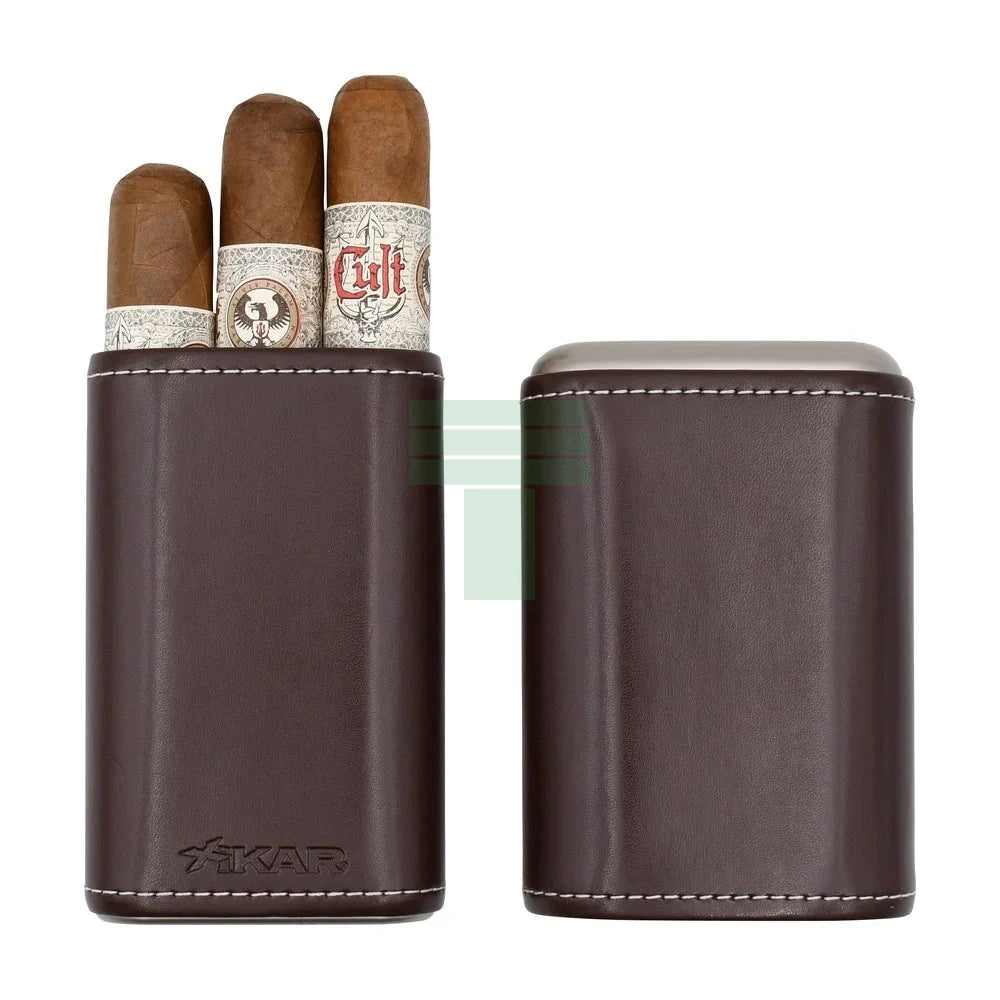 Envoy Triple Cigar Case, Cognac